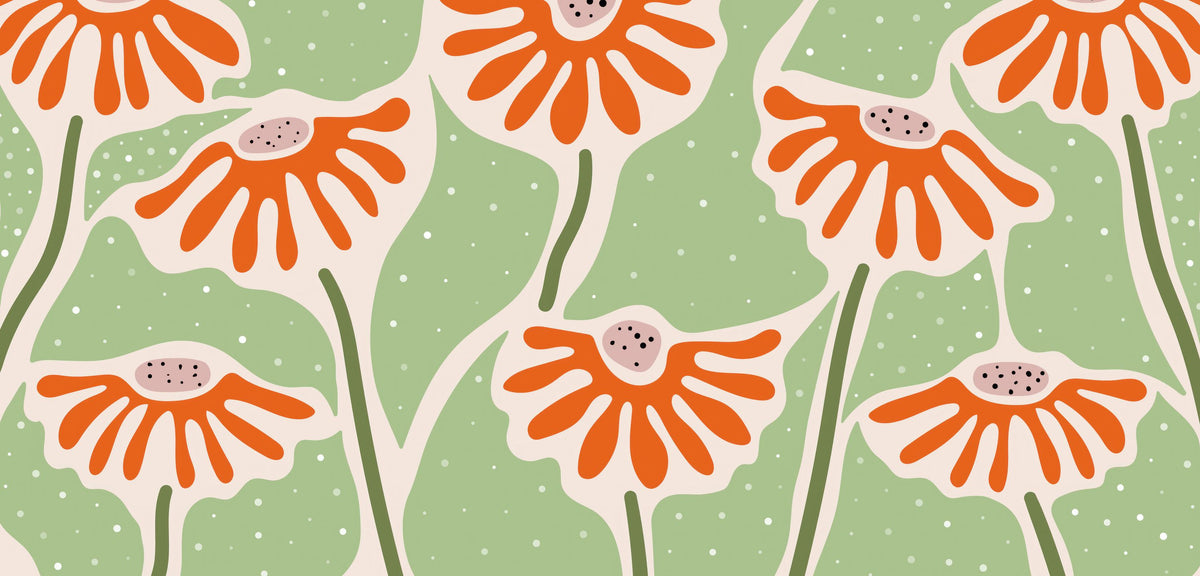 Floral Fun Mural Wallpaper - pure wallpaper artwork