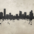 Grand Rapids Michigan Skyline Concrete Mural Wallpaper - pure wallpaper artwork