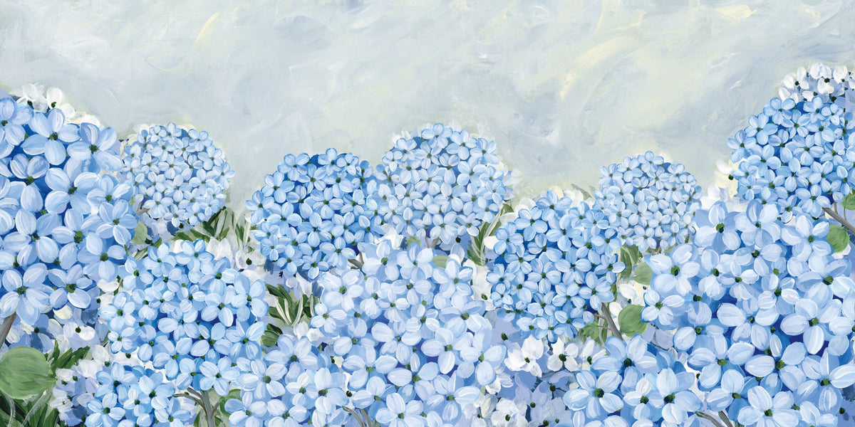 Hydrangea Meadow II Mural Wallpaper - pure wallpaper artwork