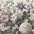 Dahlia Days, Lavender Mural Wallpaper - pure wallpaper artwork