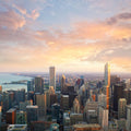 Chicago Sunset Mural Wallpaper - pure wallpaper artwork