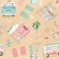 Surf Time Yellow Mural Wallpaper - pure wallpaper artwork
