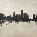 Providence Rhode Island Skyline Concrete Mural Wallpaper - pure wallpaper artwork