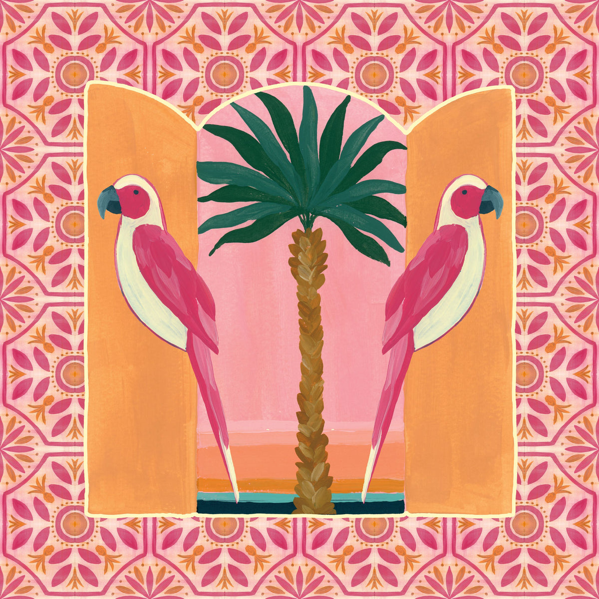 Tropical Birds I Mural Wallpaper - pure wallpaper artwork