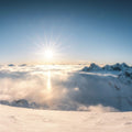 Skiing Panorama Mural Wallpaper - pure wallpaper artwork