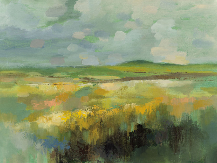 Sunlit Meadow Mural Wallpaper - Warm Tone