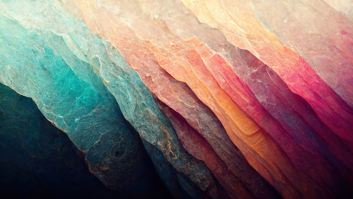 Rainbow Stone Mural Wallpaper - pure wallpaper artwork