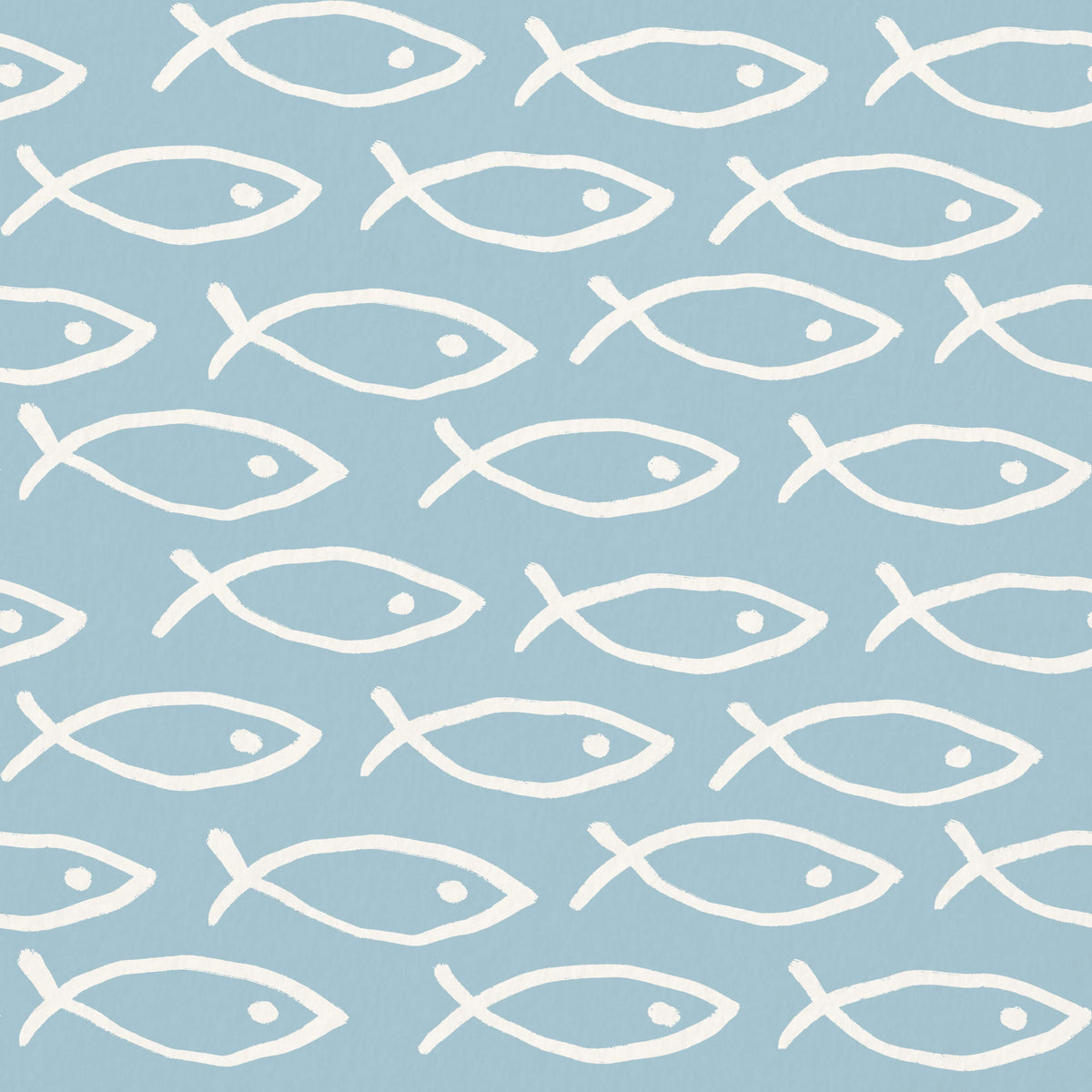 Seaside Fish Blue Mural Wallpaper - pure wallpaper artwork