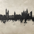 Krakow Skyline Concrete Mural Wallpaper - pure wallpaper artwork