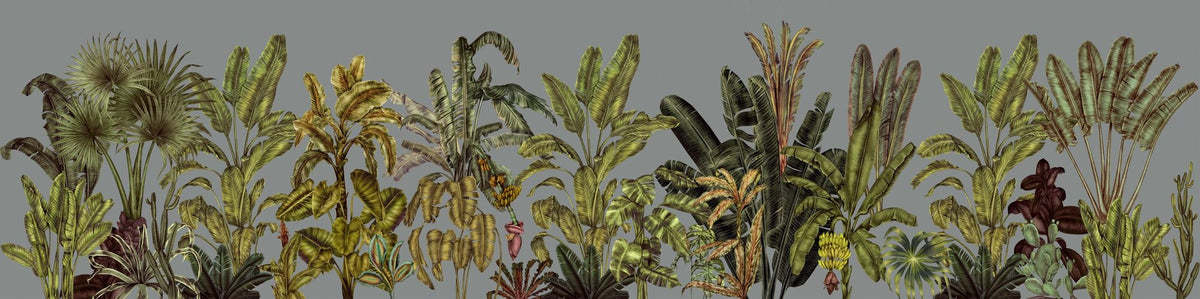 Madagascar Foliage, Blue Mural Wallpaper - pure wallpaper artwork