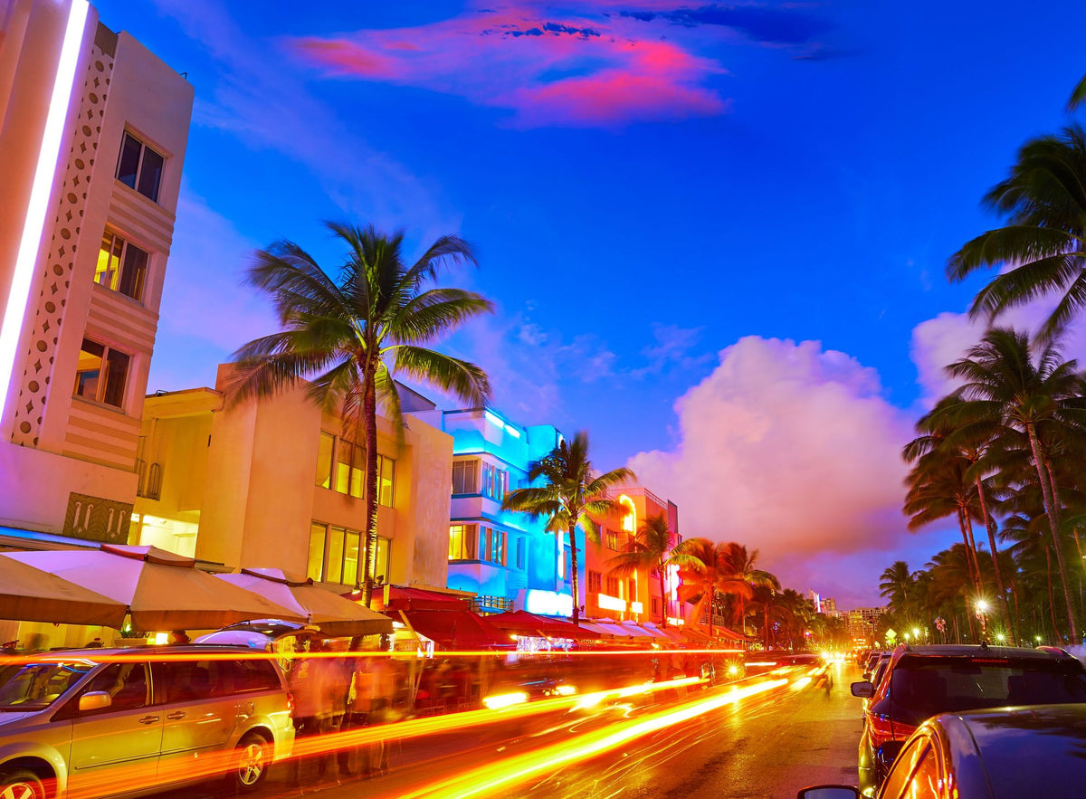 South Beach Buzzing Mural Wallpaper - pure wallpaper artwork