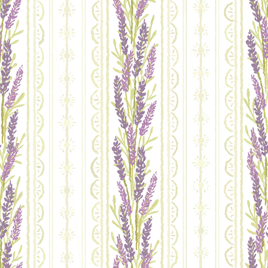 Lavender Curtain Mural Wallpaper