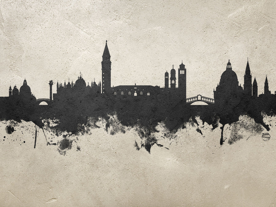 Venice Itay Skyline Concrete Mural Wallpaper