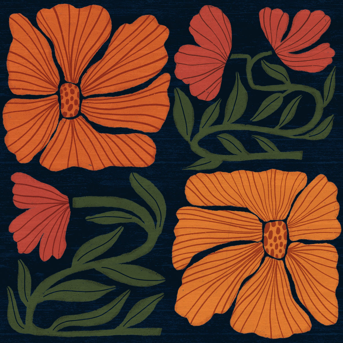 Modern Blooms III Mural Wallpaper - pure wallpaper artwork