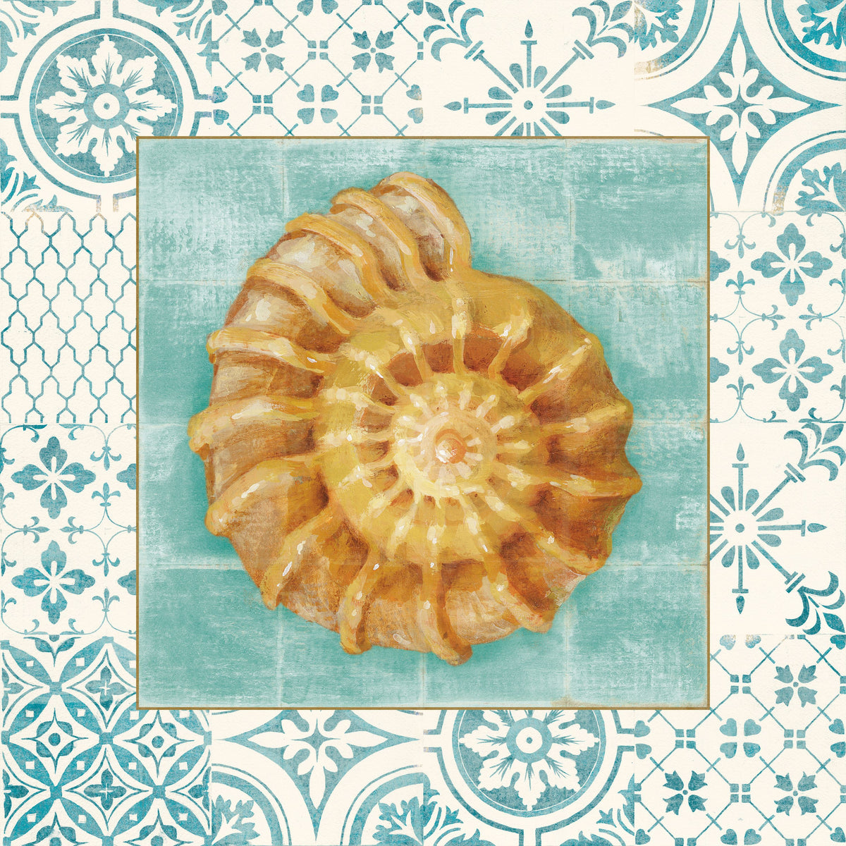 Shell Tiles I Mural Wallpaper - pure wallpaper artwork