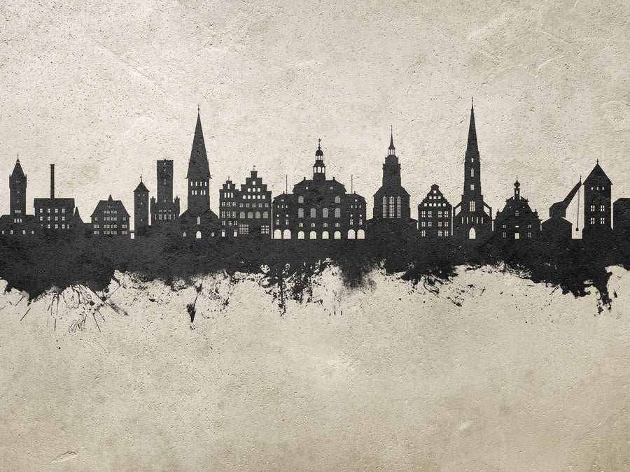 Lüneburg Germany Skyline Concrete Mural Wallpaper