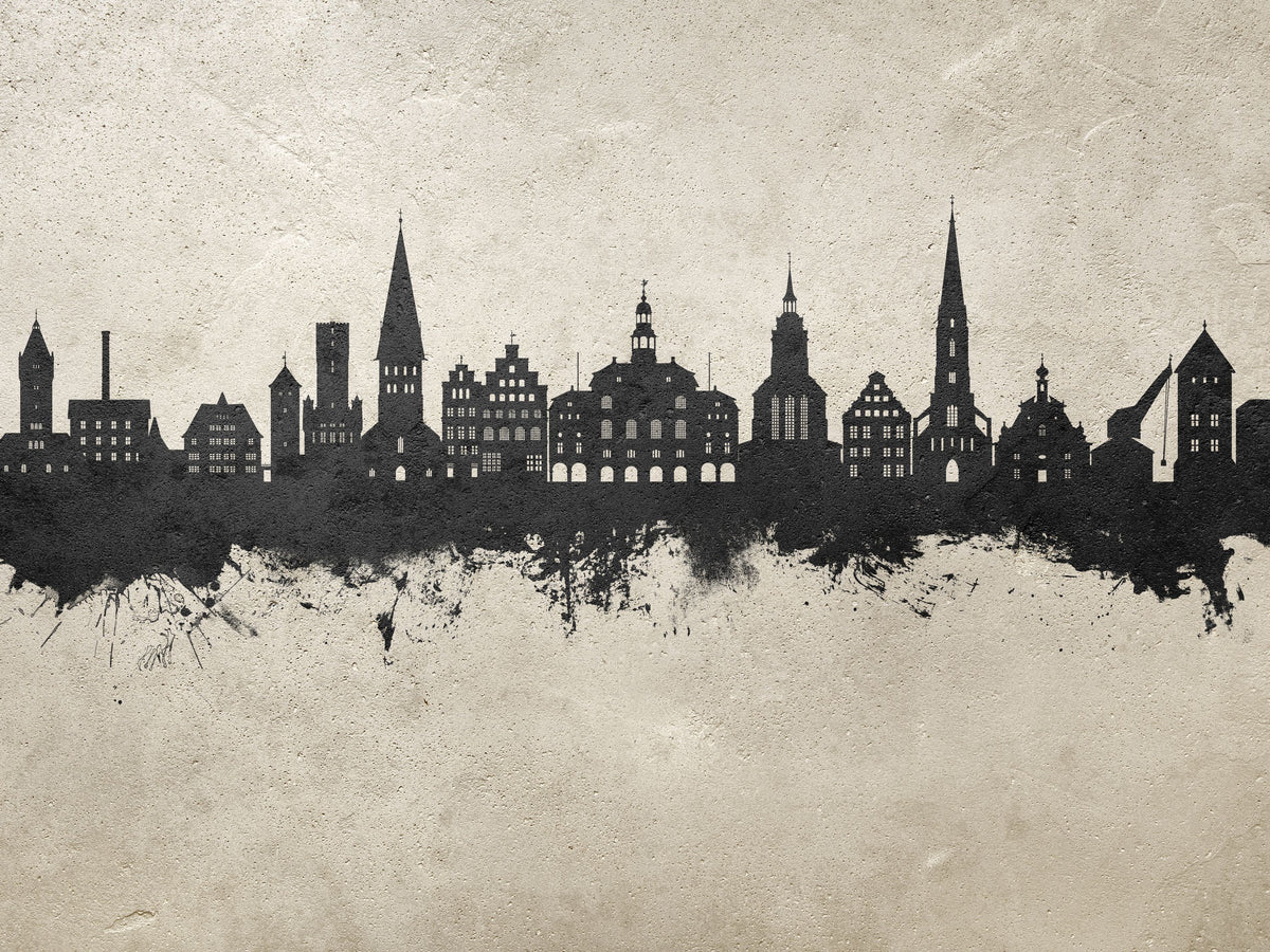 Lüneburg Germany Skyline Concrete Mural Wallpaper - pure wallpaper artwork