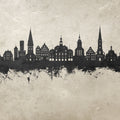 Lüneburg Germany Skyline Concrete Mural Wallpaper - pure wallpaper artwork