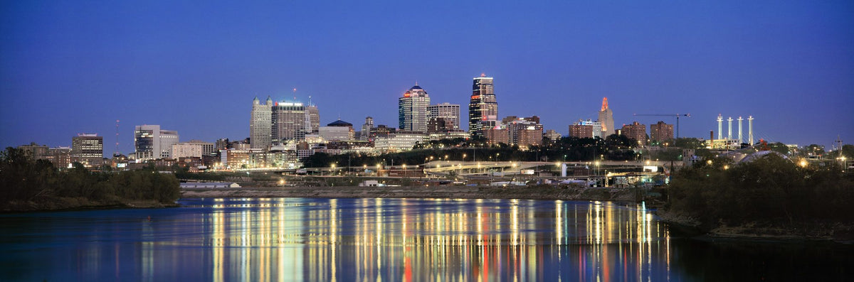 Urban Twilight Reflection Mural Wallpaper - pure wallpaper artwork