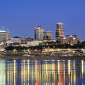 Urban Twilight Reflection Mural Wallpaper - pure wallpaper artwork