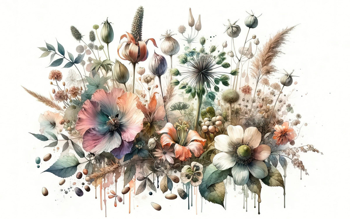 Symphony of Botanical Wonders Mural Wallpaper - pure wallpaper artwork