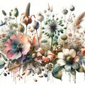 Symphony of Botanical Wonders Mural Wallpaper - pure wallpaper artwork