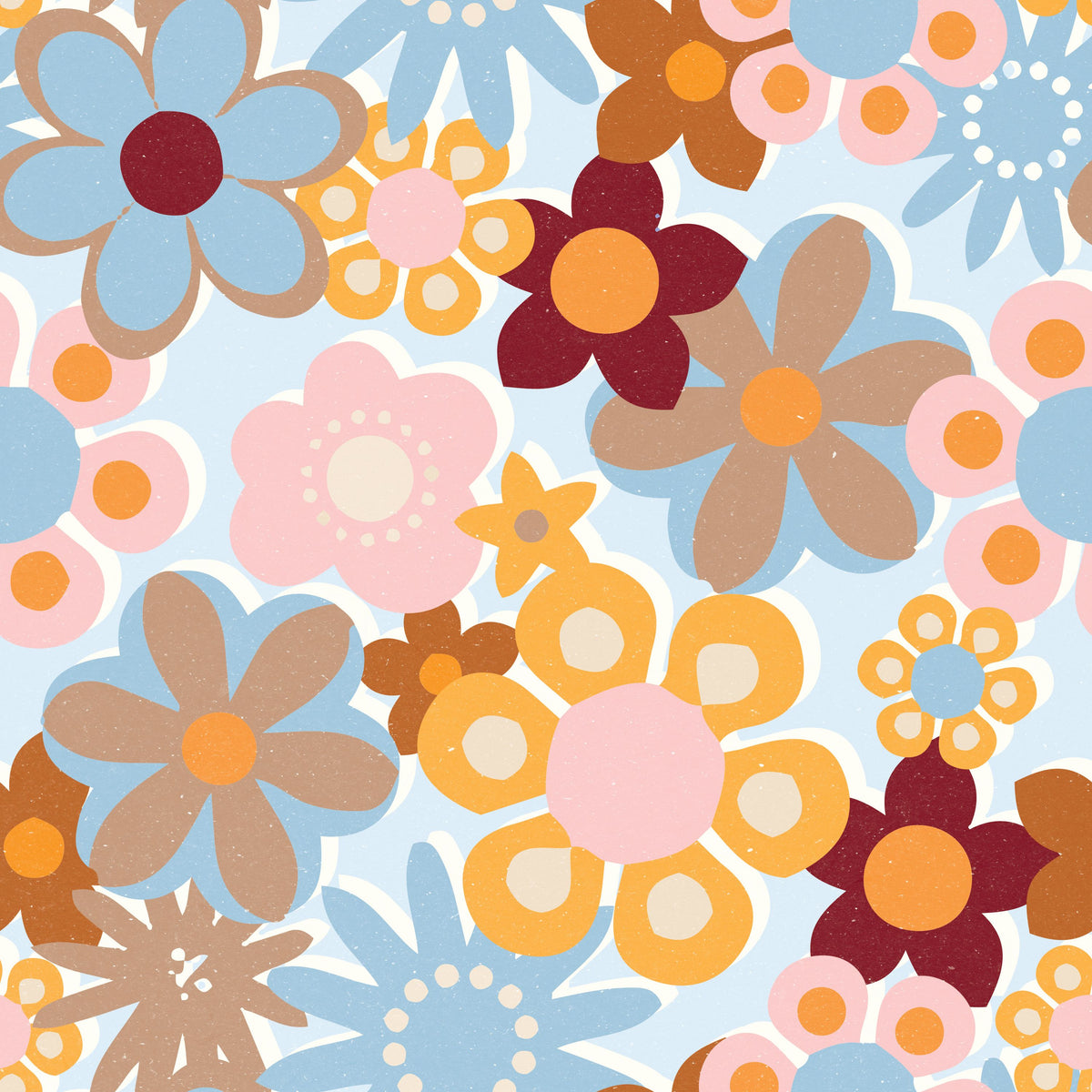 Flower Power, Light Mural Wallpaper - pure wallpaper artwork