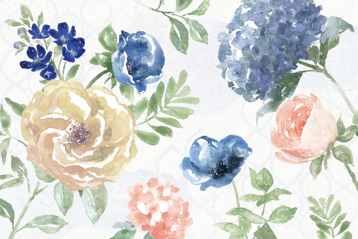 Botanical Coast White Mural Wallpaper - pure wallpaper artwork