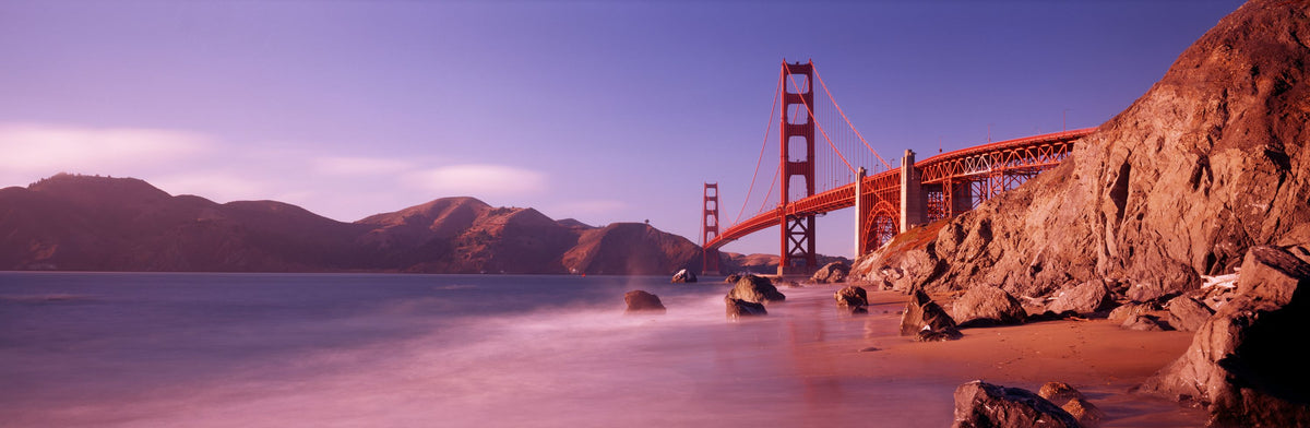 Golden Gate Serenity Mural Wallpaper - pure wallpaper artwork