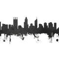 Perth Australia Skyline Black & White Mural Wallpaper - pure wallpaper artwork