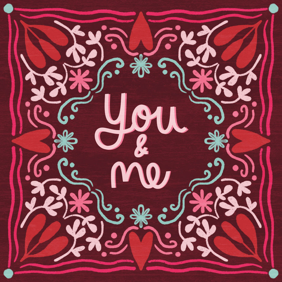 Love Sentiments You and Me Mural Wallpaper