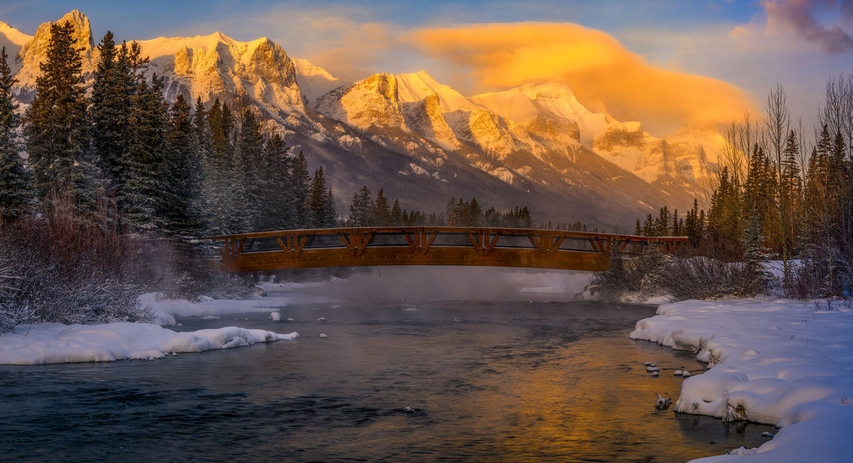 Creek Bridge Mural Wallpaper - pure wallpaper artwork