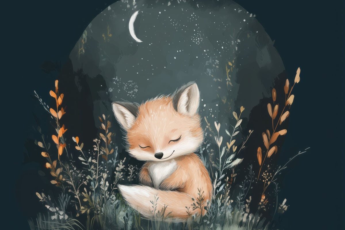 Fox Asleep Mural Wallpaper - pure wallpaper artwork