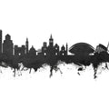 Valencia Spain Skyline Black & White Mural Wallpaper - pure wallpaper artwork