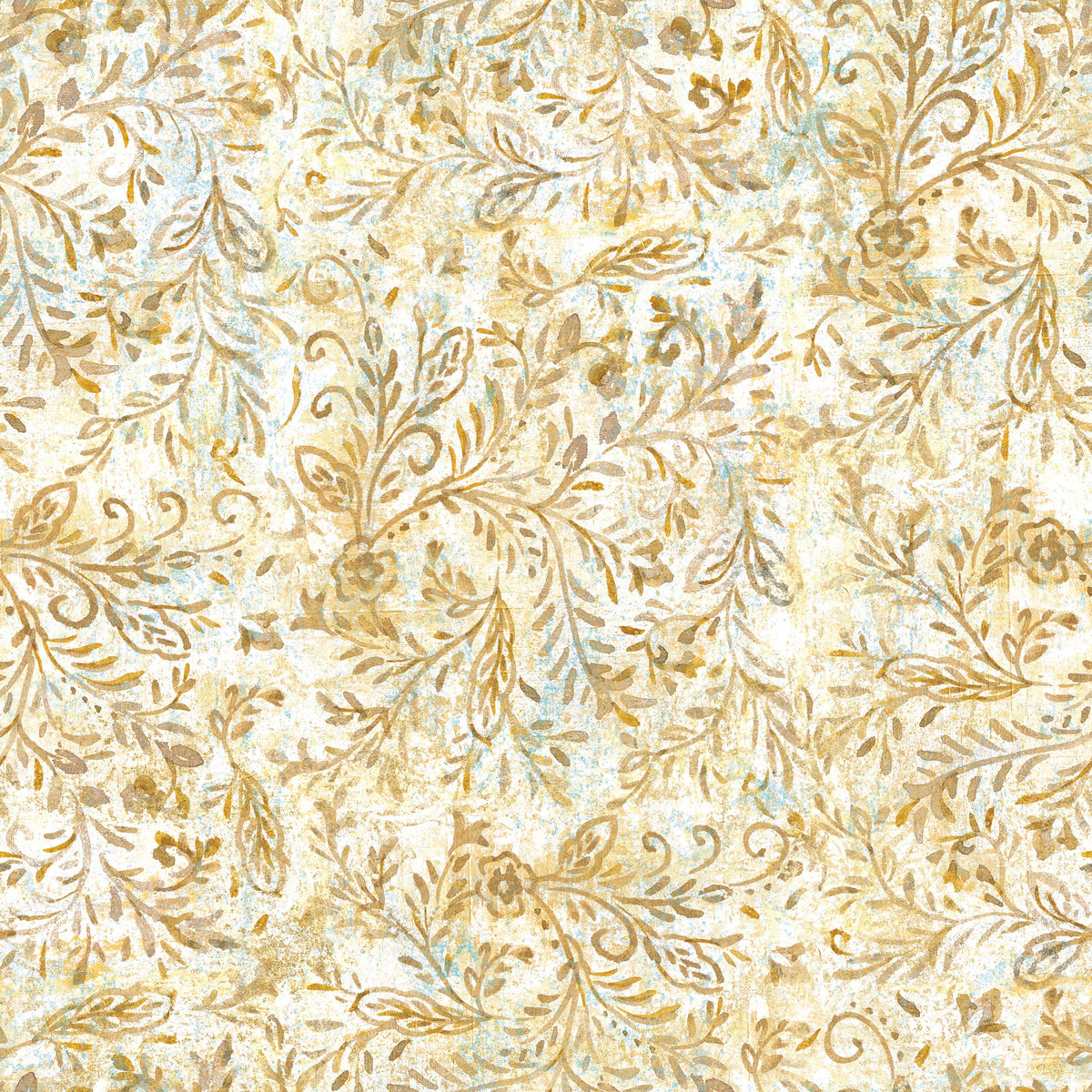 Rustic Flowers Yellow Mural Wallpaper - pure wallpaper artwork