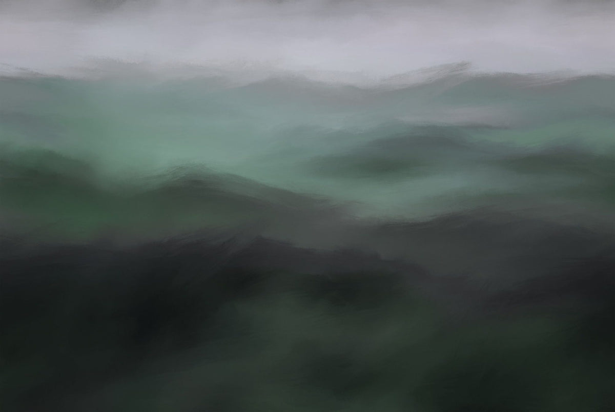 Beyond the Mountains, Moss Mural Wallpaper - pure wallpaper artwork