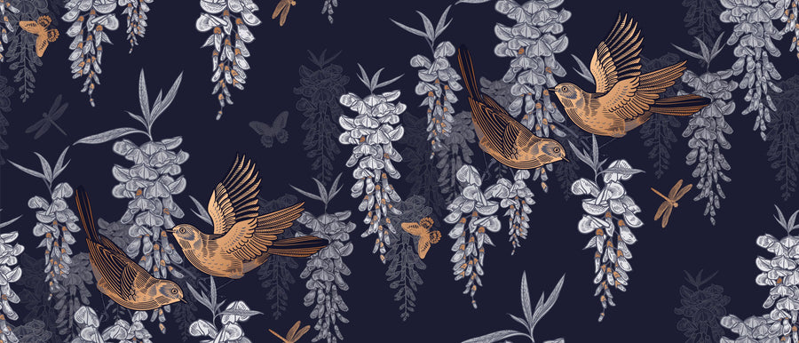 Elegant Birds Mural Wallpaper