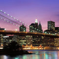 Brooklyn Bridge Twilight Mural Wallpaper - pure wallpaper artwork