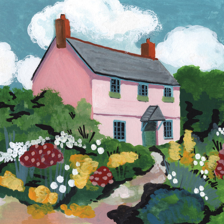 Full Bloom Cottage II Mural Wallpaper