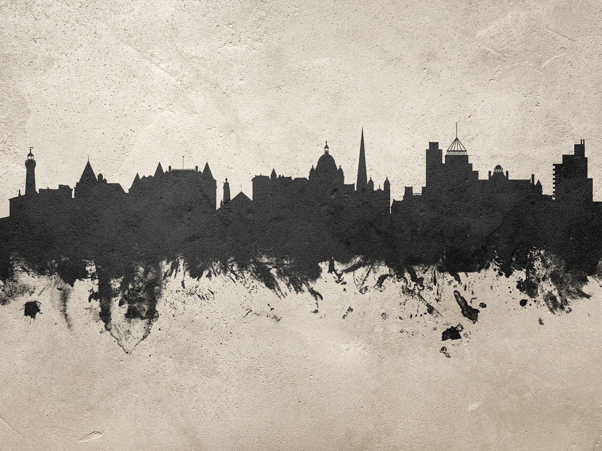 Victoria Canada Skyline Concrete Mural Wallpaper - pure wallpaper artwork