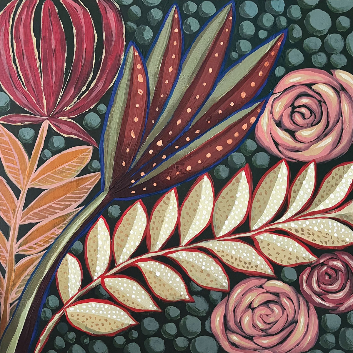 Tropical Florals Mural Wallpaper - pure wallpaper artwork