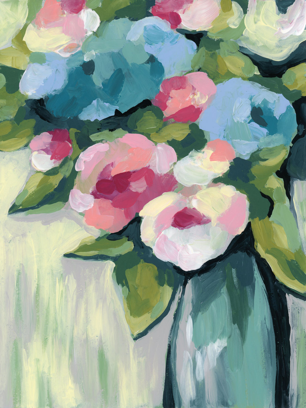 Spring Florals in Vase II Mural Wallpaper - pure wallpaper artwork