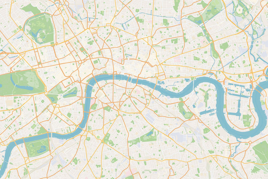 Central London Color Mural Wallpaper