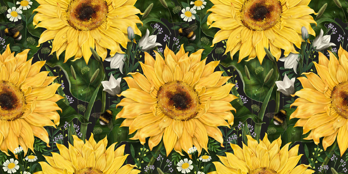 Big Sunflowers Mural Wallpaper - pure wallpaper artwork