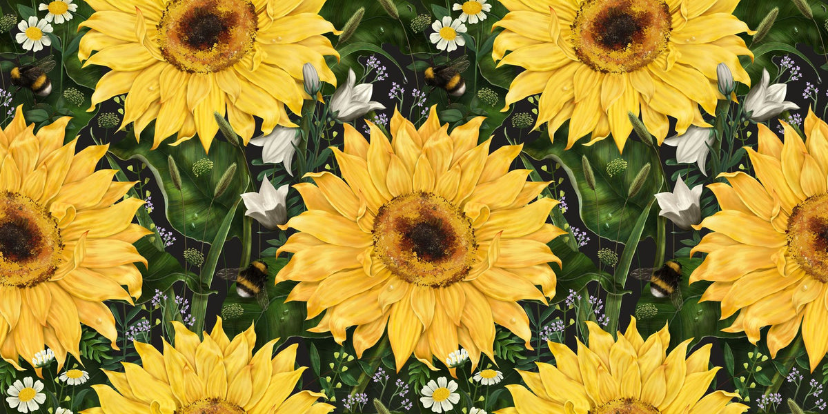 Große Sonnenblumen Wandtapete
