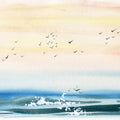 Sunset Shore Mural Wallpaper - pure wallpaper artwork