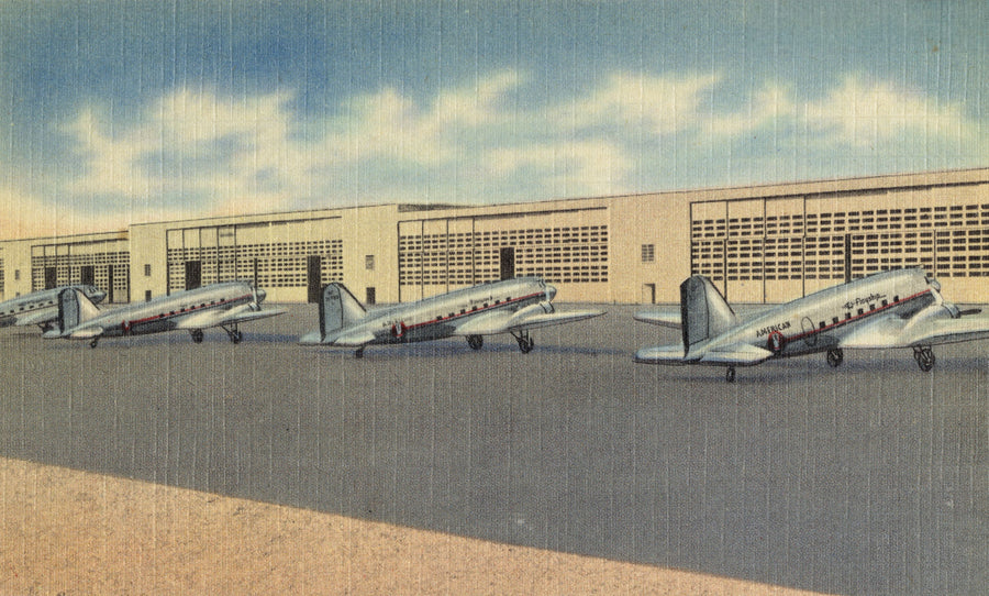 Greetings From American Airport Mural Wallpaper