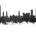 Erlangen Germany Skyline Black & White Mural Wallpaper - pure wallpaper artwork