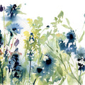 Wild Meadow Blue Mural Wallpaper - pure wallpaper artwork