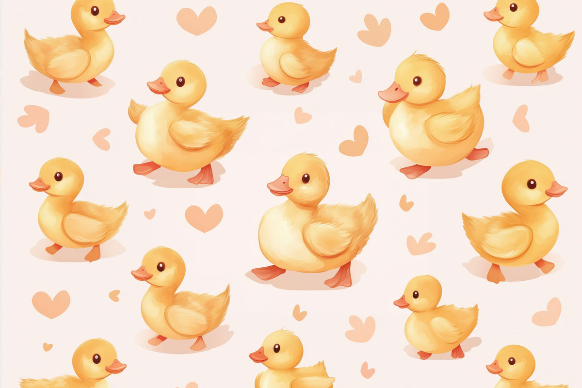 Duckling Walk Mural Wallpaper - pure wallpaper artwork